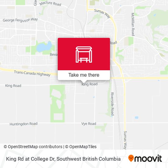 King Rd at College Dr map
