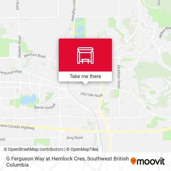 G Ferguson Way at Hemlock Cres map