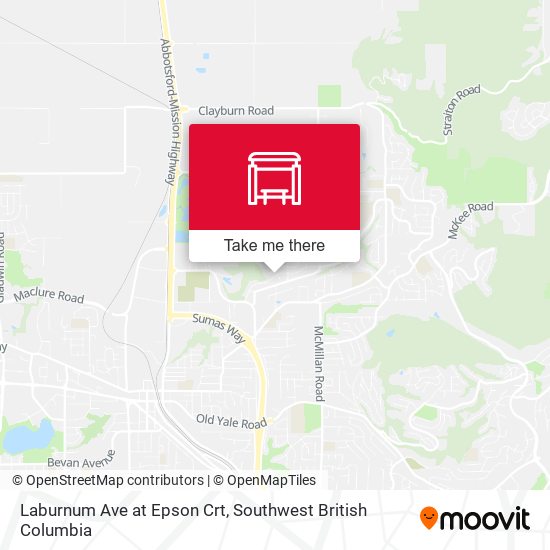 Laburnum Ave at Epson Crt map