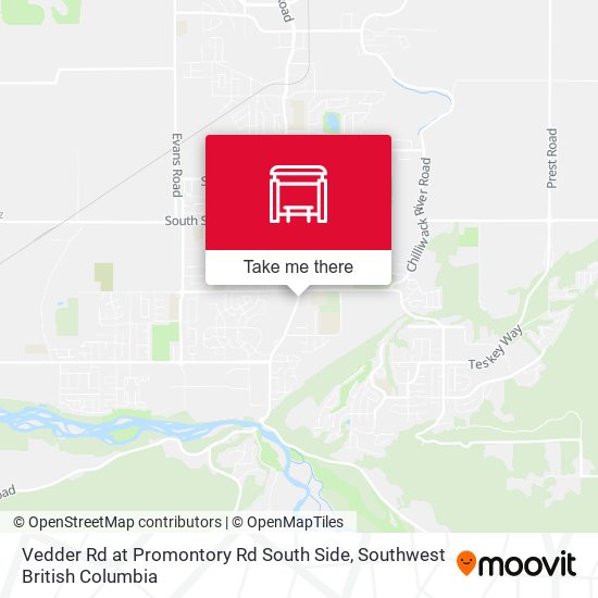 Vedder Rd at Promontory Rd South Side map