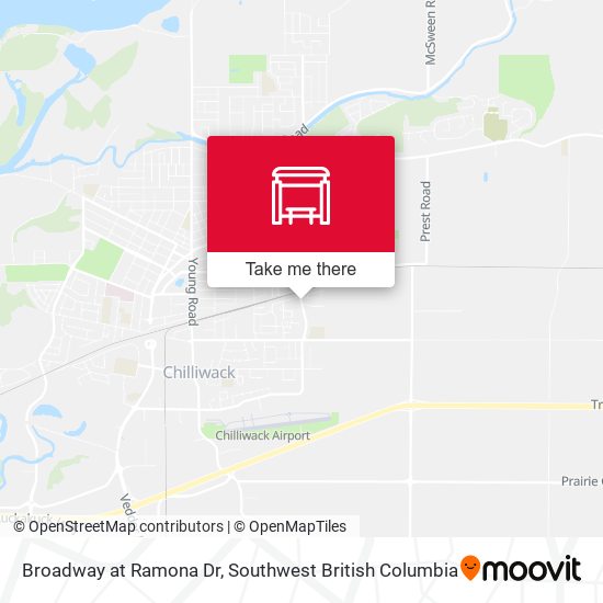 Broadway at Ramona Dr map