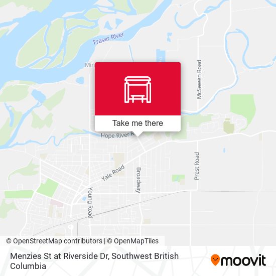 Menzies St at Riverside Dr map