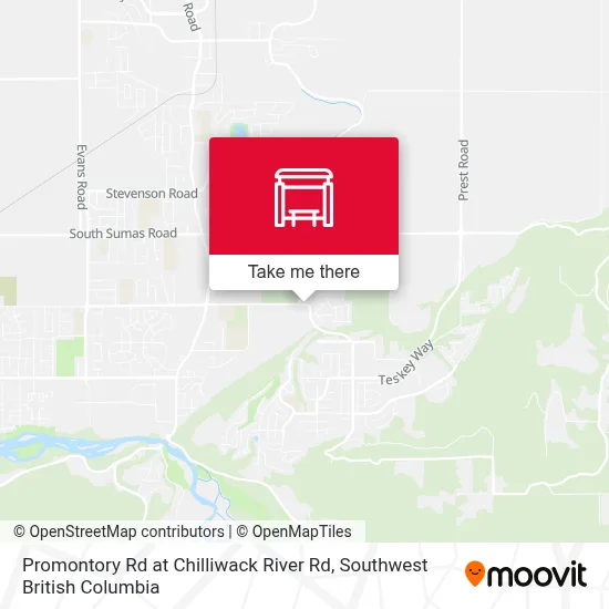 Promontory Rd at Chilliwack River Rd map