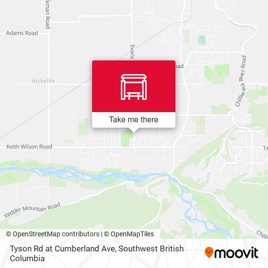 Tyson Rd at Cumberland Ave map