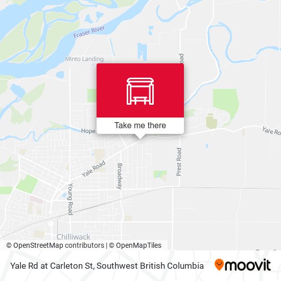 Yale Rd at Carleton St map
