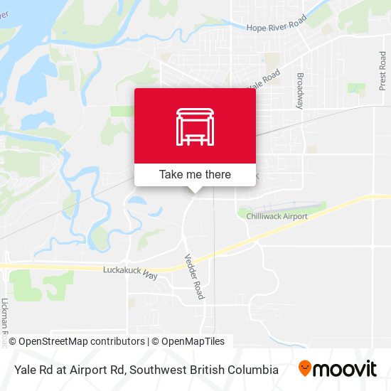 Yale Rd at Airport Rd map