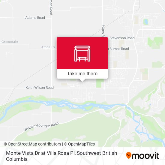Monte Vista Dr at Villa Rosa Pl map