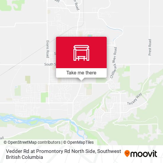 Vedder Rd at Promontory Rd North Side map