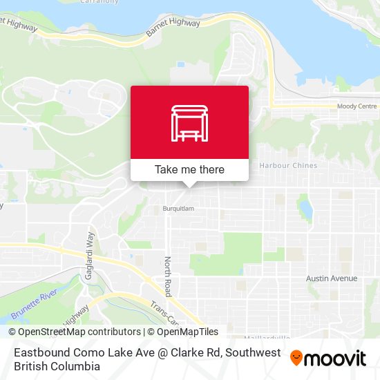 Eastbound Como Lake Ave @ Clarke Rd map