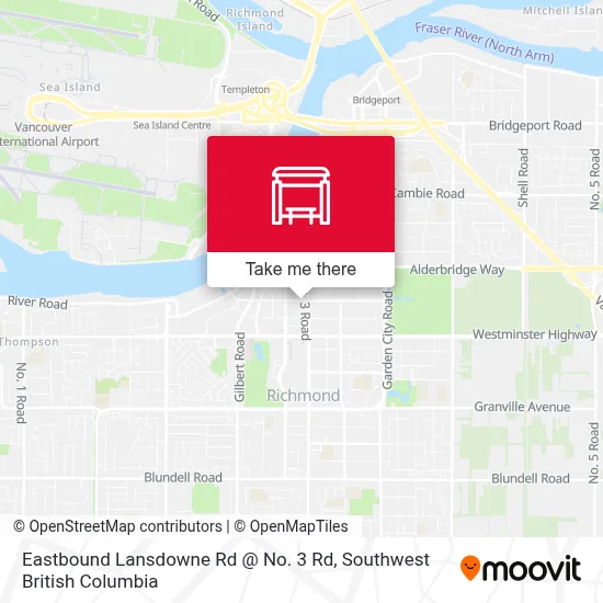 Eastbound Lansdowne Rd @ No. 3 Rd map