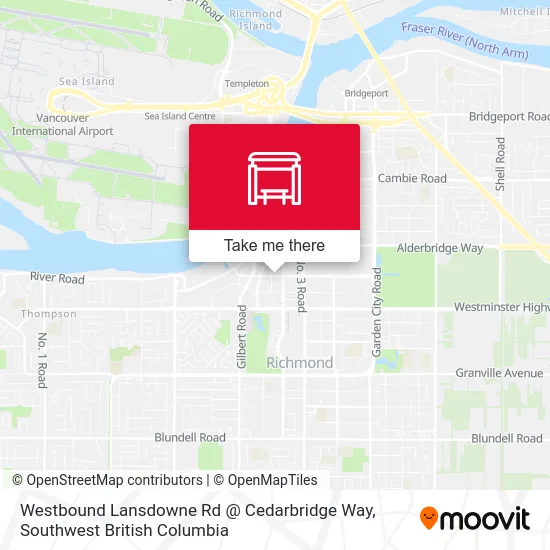 Westbound Lansdowne Rd @ Cedarbridge Way map