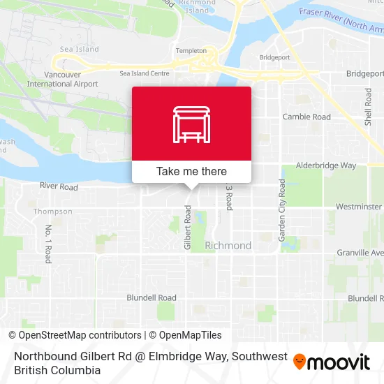 Northbound Gilbert Rd @ Elmbridge Way map