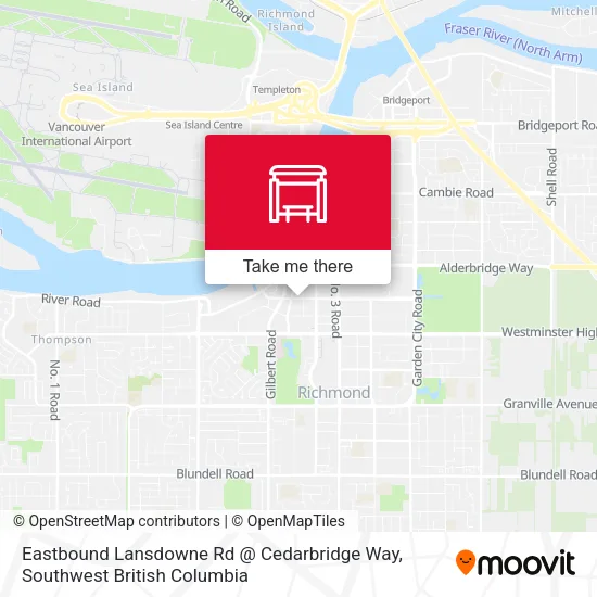 Eastbound Lansdowne Rd @ Cedarbridge Way map