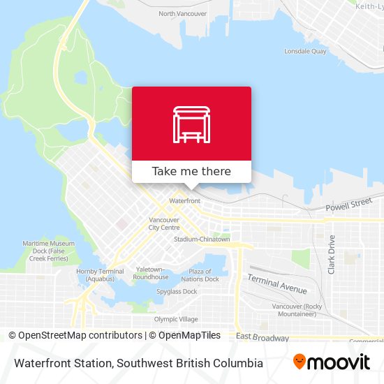 Waterfront Station map