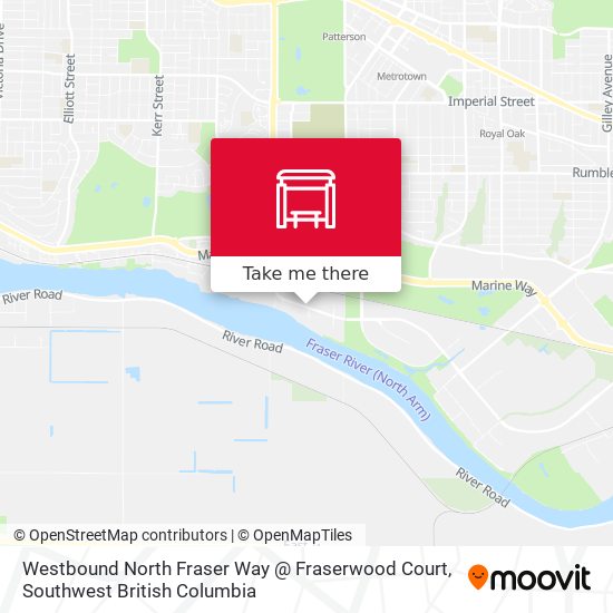 Westbound North Fraser Way @ Fraserwood Court map