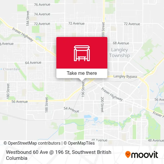 Westbound 60 Ave @ 196 St map