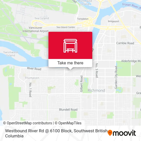 Westbound River Rd @ 6100 Block map