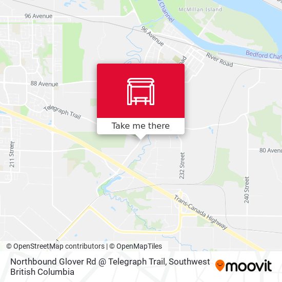 Northbound Glover Rd @ Telegraph Trail map