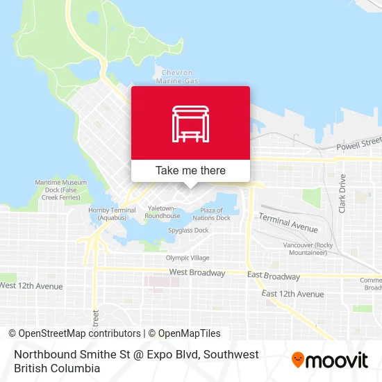 Northbound Smithe St @ Expo Blvd map