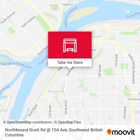 Northbound Scott Rd @ 104 Ave map