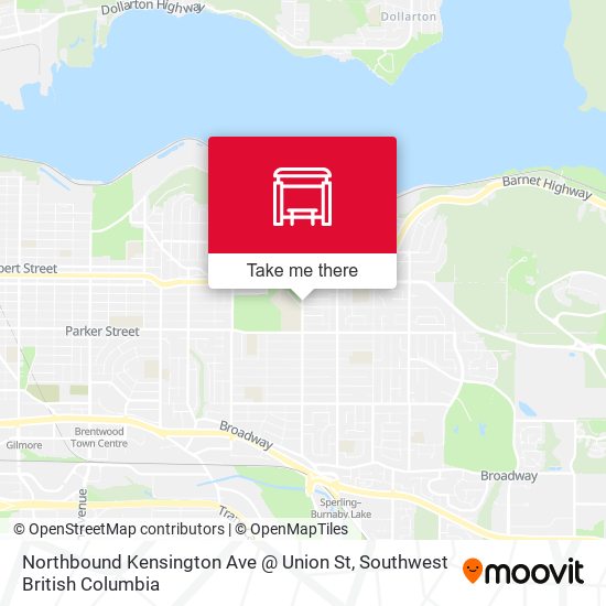 Northbound Kensington Ave @ Union St map