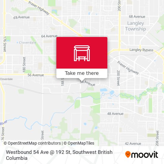 Westbound 54 Ave @ 192 St map