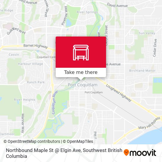 Northbound Maple St @ Elgin Ave map