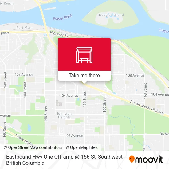 Eastbound Hwy One Offramp @ 156 St map