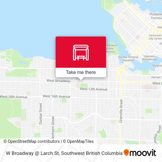 W Broadway @ Larch St plan