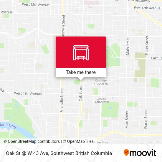 Oak St @ W 43 Ave map