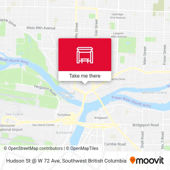 Hudson St @ W 72 Ave map