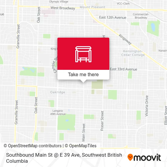 Southbound Main St @ E 39 Ave map