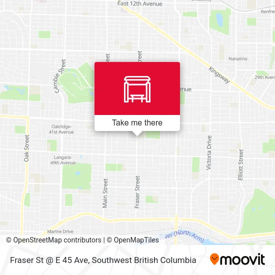 Fraser St @ E 45 Ave map
