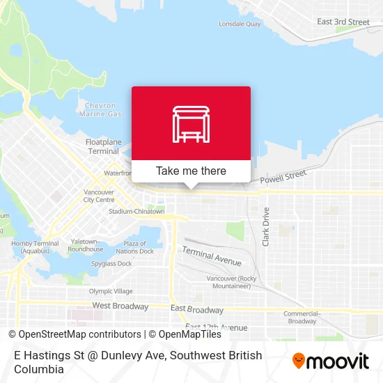 E Hastings St @ Dunlevy Ave plan