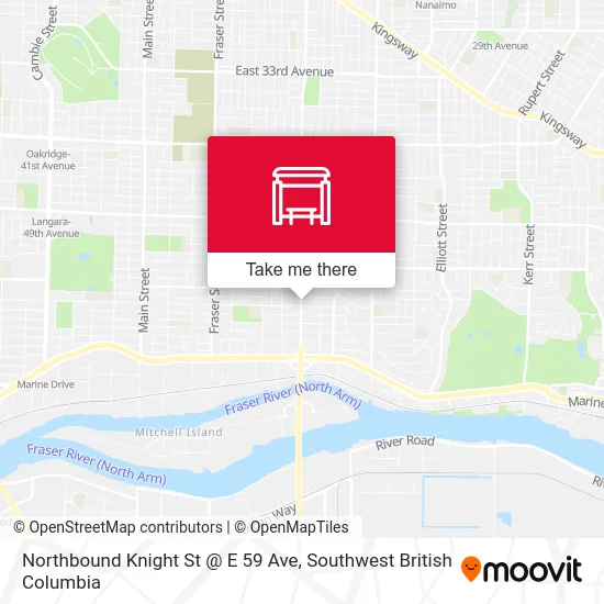 Northbound Knight St @ E 59 Ave map