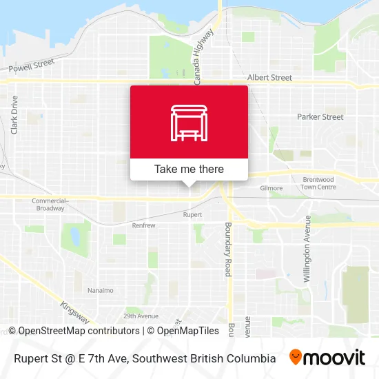 Rupert St @ E 7th Ave plan