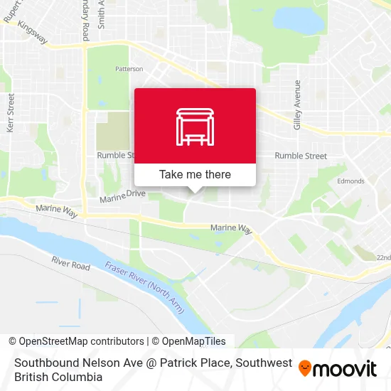 Southbound Nelson Ave @ Patrick Place map