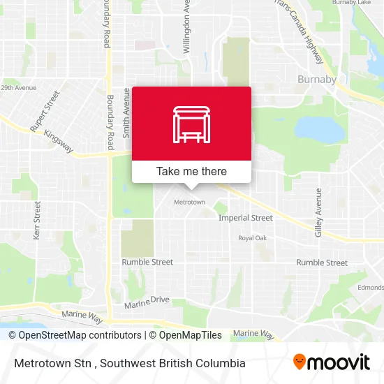 Metrotown Stn map