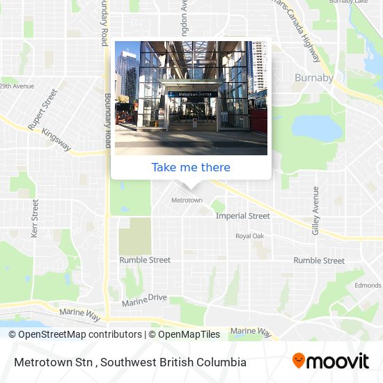 Metrotown Stn map