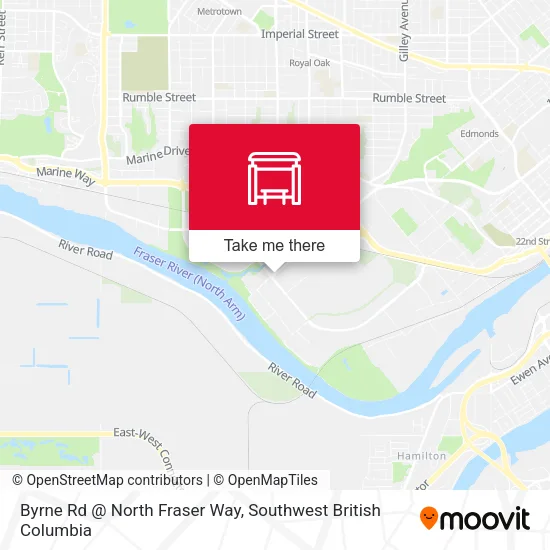 Byrne Rd @ North Fraser Way map