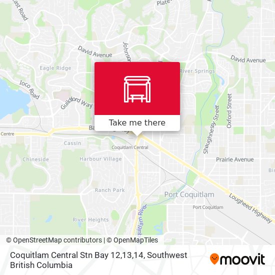 Coquitlam Central Stn Bay 12,13,14 map