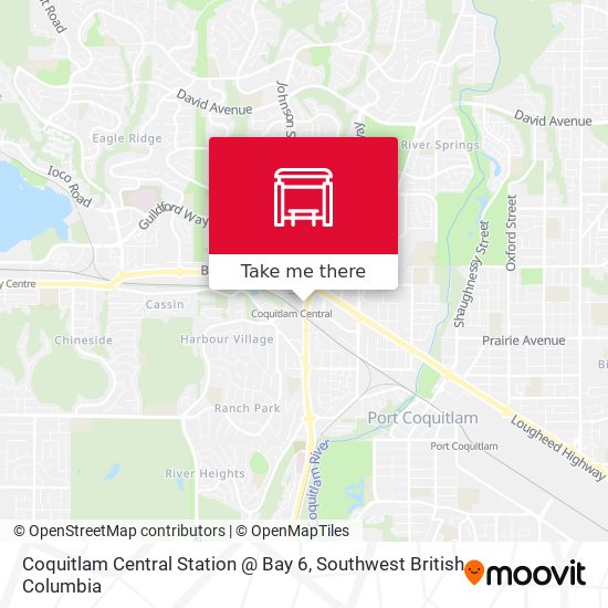 Coquitlam Central Station @ Bay 6 map