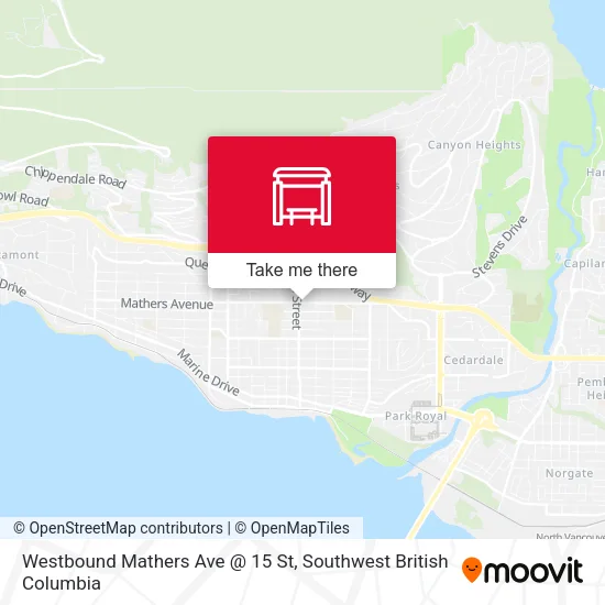Westbound Mathers Ave @ 15 St plan