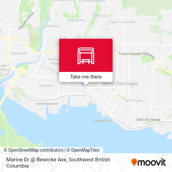 Marine Dr @ Bewicke Ave map