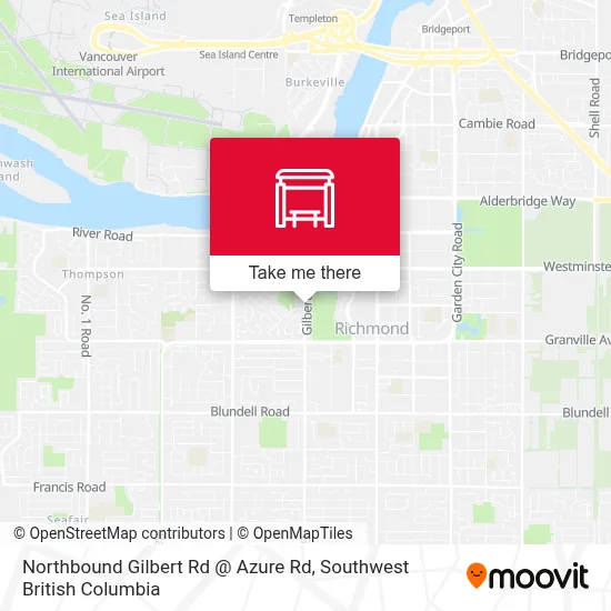 Northbound Gilbert Rd @ Azure Rd map