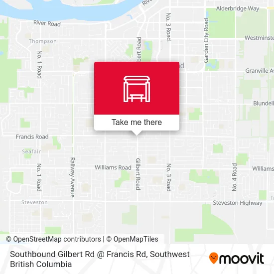 Southbound Gilbert Rd @ Francis Rd map