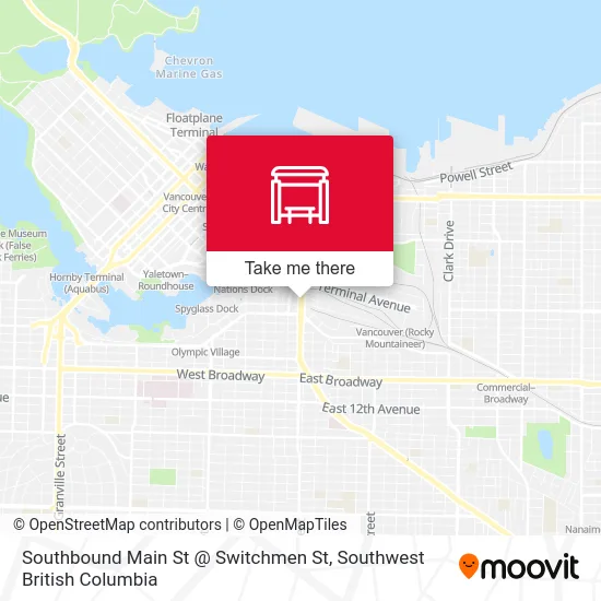 Southbound Main St @ Switchmen St map