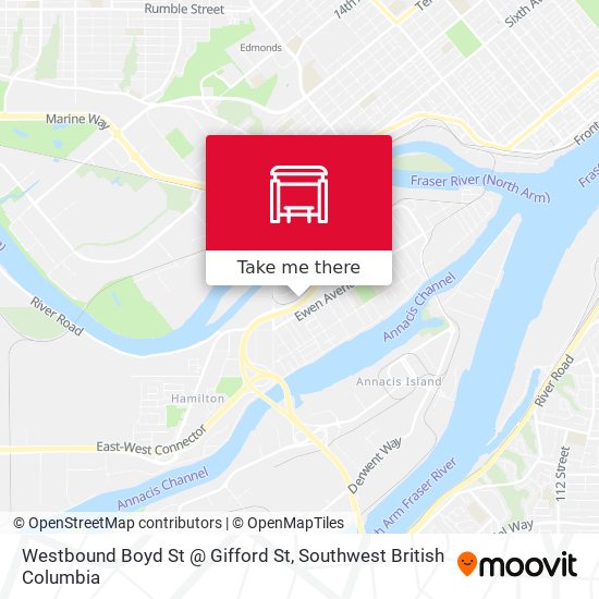 Westbound Boyd St @ Gifford St map