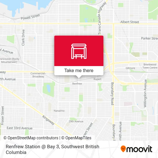 Renfrew Station @ Bay 3 map