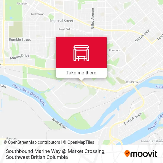 Southbound Marine Way @ Market Crossing map